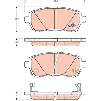 Autodíl Sada brzdových destiček, kotoučová brzda LUCAS GDB3437
