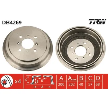 Brzdový buben Brzdový buben LUCAS DB4269