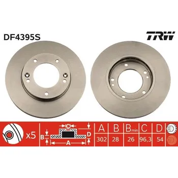 Brzdový kotouč Brzdový kotouč LUCAS DF4395S