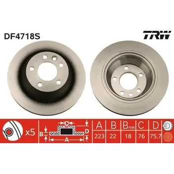 Brzdový kotouč Brzdový kotouč LUCAS DF4718S