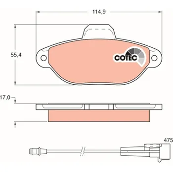 Brzdová destička Sada brzdových destiček, kotoučová brzda LUCAS GDB1115