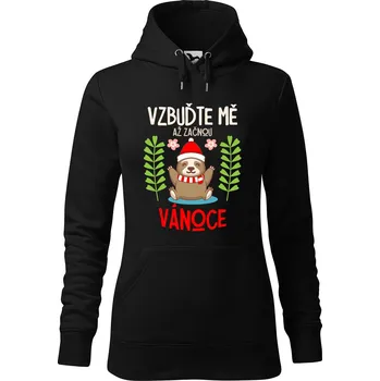 Dámská mikina DOBRÝ TRIKO Dámská mikina s potiskem Vzbuďte mě Velikost dámské mikiny: 2XL, Barva: Černá
