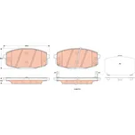 Sada brzdových destiček, kotoučová brzda LUCAS GDB3523