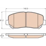 Sada brzdových destiček, kotoučová brzda LUCAS GDB3562