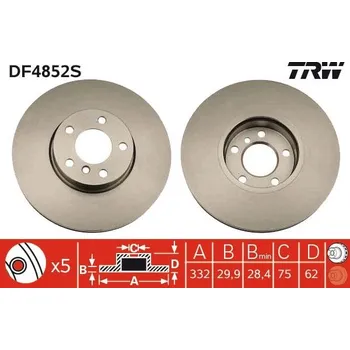 Brzdový kotouč Brzdový kotouč LUCAS DF4852S
