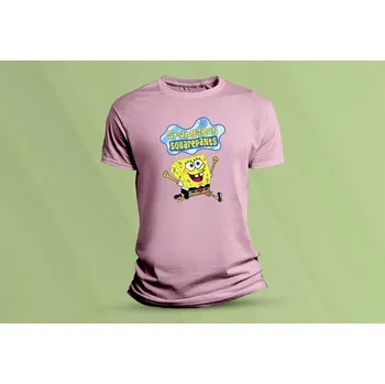 Dětské bavlněné tričko SpongeBob SquarePants. Růžová velikost 104 (3-4 roky)