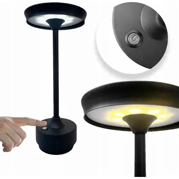 Lampička Bezdrátová LED Lampička Noční Dotyková Kovová Černá Moderní USB