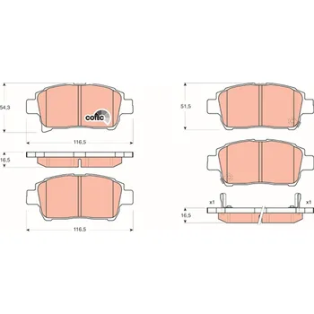 Brzdová destička Sada brzdových destiček, kotoučová brzda LUCAS GDB3317