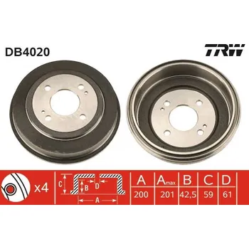 Brzdový buben Brzdový buben LUCAS DB4020