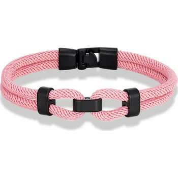 Náramek Námořnický uzlový náramek pro muže | pánský náramek, stylový doplněk - Růžový , 23 cm