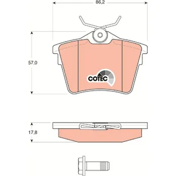 Brzdová destička Sada brzdových destiček, kotoučová brzda LUCAS GDB1596