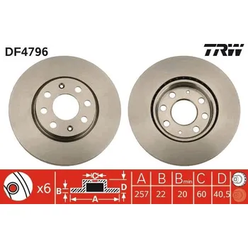 Brzdový kotouč Brzdový kotouč LUCAS DF4796