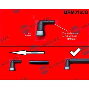 Hadicová spojka, palivová hadice DR.MOTOR DRM0165Q