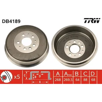 Brzdový buben Brzdový buben LUCAS DB4189