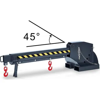 Paletový vozík Jeřábové rameno, výsuvné a výškově nastavitelné, nosnost 1250-8000 kg, antracitové