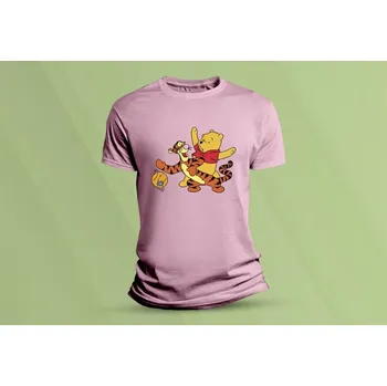 Dětské bavlněné tričko Medvídek Pů 2. Růžová velikost 104 (3-4 roky)