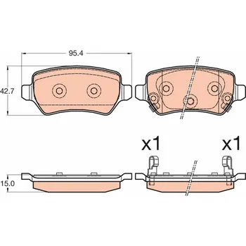 Brzdová destička Sada brzdových destiček, kotoučová brzda LUCAS GDB3585
