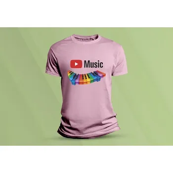 Dětské bavlněné tričko Music. Růžová velikost 104 (3-4 roky)