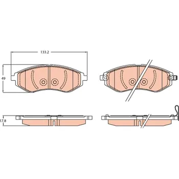 Brzdová destička Sada brzdových destiček, kotoučová brzda LUCAS GDB3634