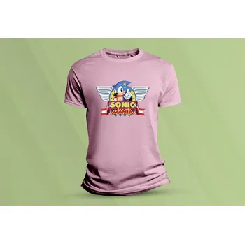 Chlapecké oblečení Dětské bavlněné tričko Sonic mania. Růžová velikost 104