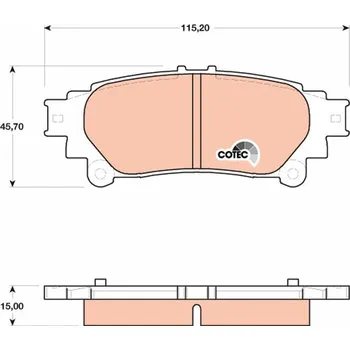 Brzdová destička Sada brzdových destiček, kotoučová brzda LUCAS GDB4174