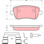 Sada brzdových destiček, kotoučová brzda LUCAS GDB1638