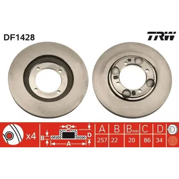 Brzdový kotouč Brzdový kotouč LUCAS DF1428