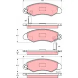 Sada brzdových destiček, kotoučová brzda LUCAS GDB3215