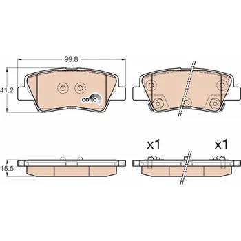 Brzdová destička Sada brzdových destiček, kotoučová brzda LUCAS GDB3537