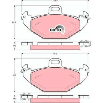 Brzdová destička Sada brzdových destiček, kotoučová brzda LUCAS GDB1353