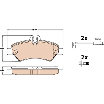 Brzdová destička Sada brzdových destiček, kotoučová brzda LUCAS GDB2076