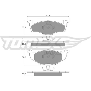 Brzdová destička Sada brzdových destiček, kotoučová brzda TOMEX TX 10-851