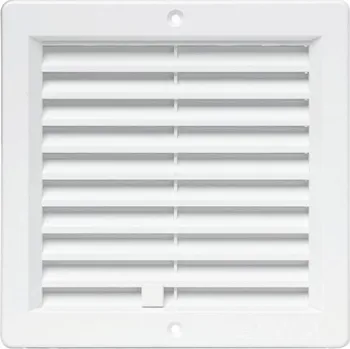 Větrací mřížka Mřížka větrací se žaluzií VM, 150 x 150 mm UB, bílá 0213