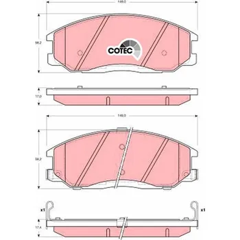 Brzdová destička Sada brzdových destiček, kotoučová brzda LUCAS GDB3244