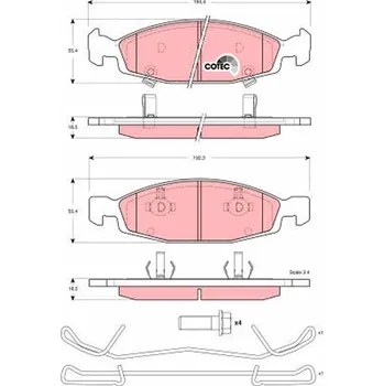 Brzdová destička Sada brzdových destiček, kotoučová brzda LUCAS GDB4120