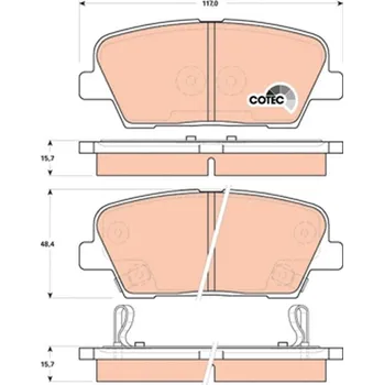 Brzdová destička Sada brzdových destiček, kotoučová brzda LUCAS GDB3499