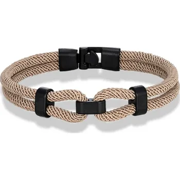 Náramek Námořnický uzlový náramek pro muže | pánský náramek, stylový doplněk - Šampaňské , 17CM