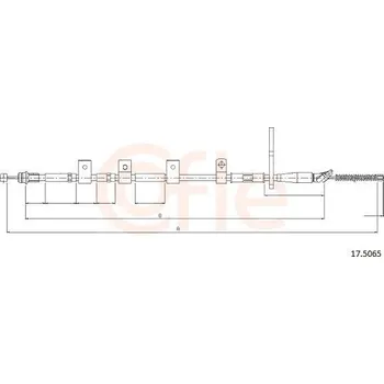 Auto-moto Tažné lanko, parkovací brzda COFLE 92.17.5065