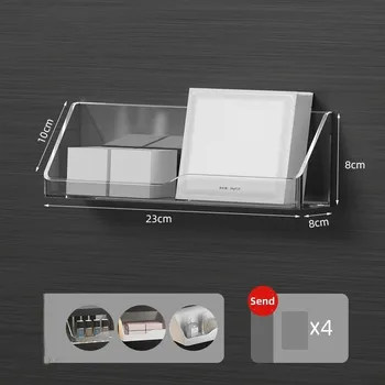 Úložný box Uložný nástěnný regál | plastový stojan - jasné L