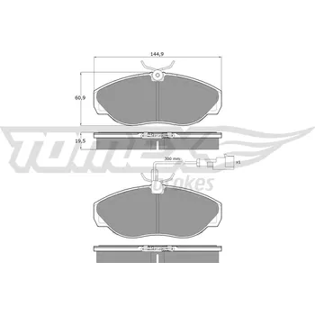 Brzdová destička Sada brzdových destiček, kotoučová brzda TOMEX C TX 11-721