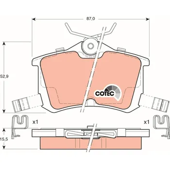 Brzdová destička Sada brzdových destiček, kotoučová brzda LUCAS GDB3190