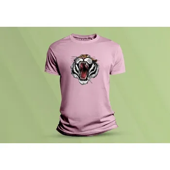 Dětské bavlněné tričko Tygr 6. Růžová velikost 104 (3-4 roky)