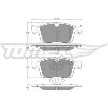 Brzdová destička Sada brzdových destiček, kotoučová brzda TOMEX TX 18-85