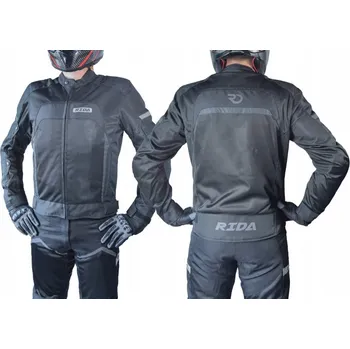 Moto bunda RIDA URBAN AIR Textilní Motocyklová Bunda Pánská Černá na Město 3XL