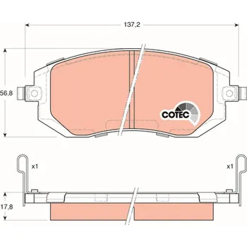 Brzdová destička Sada brzdových destiček, kotoučová brzda LUCAS GDB3328
