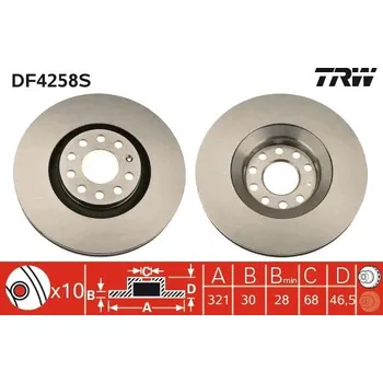 Brzdový kotouč Brzdový kotouč LUCAS DF4258S