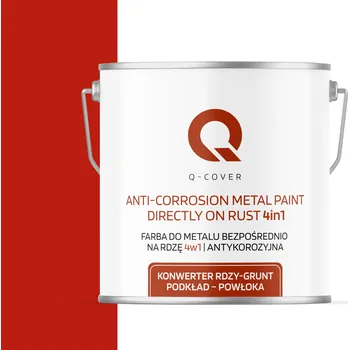 barva na kov BARVA NA KOV NA REZ LITINOVÁ PLECHOVÁ OCEL 4v1 ČERVENÁ RAL 3020 POLOMAT 5L