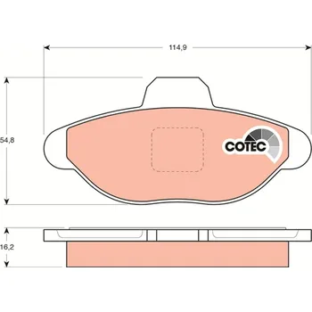 Brzdová destička Sada brzdových destiček, kotoučová brzda LUCAS GDB1099