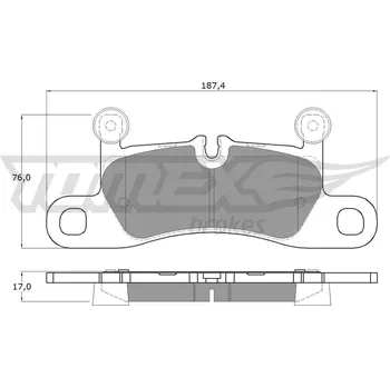 Brzdová destička Sada brzdových destiček, kotoučová brzda TOMEX TX 19-26
