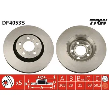 Brzdový kotouč Brzdový kotouč LUCAS DF4053S